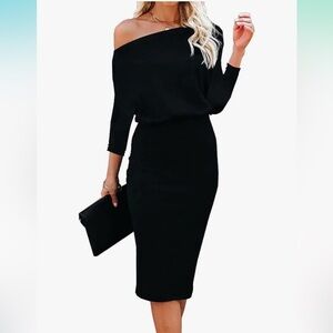 Elegant Black Off-Shoulder Dress